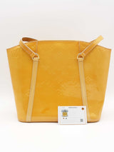 Louis Vuitton Monogram Vernis Yellow Patent Leather Avalon Tote Bag Eb0626oxzsa