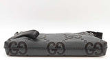 Gucci Jumbo Medium Gg Charcoal Gray Messenger Crossbody Bag Sd1025lozxde