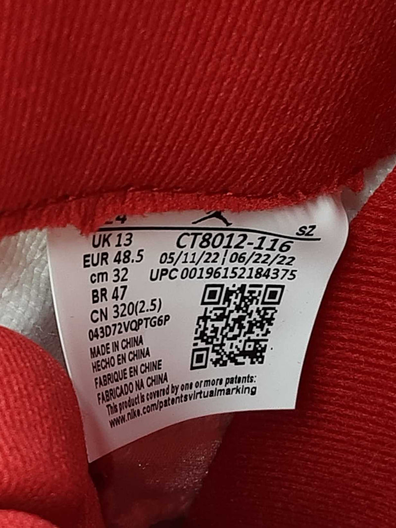 Nike Air Jordan 11 Retro "Cherry" Red & White Sneakers Size 14 Fw0325lxzdu