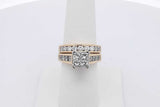 2.16cttw Diamond 14k Yellow Gold Wedding Set 10.2 Grams Size 7 Eb0526cxzsa