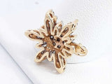 0.31ctw Diamond  Snowflake Pendant In 14k Yellow Gold 2.9 Grams Eb0225lpxsa