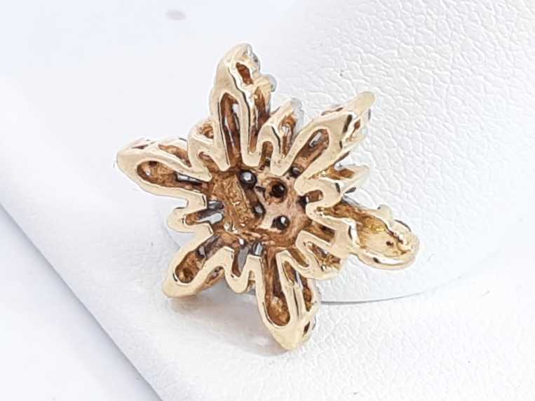 0.31ctw Diamond  Snowflake Pendant In 14k Yellow Gold 2.9 Grams Eb0225lpxsa