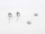 2.0 Cttw Lab Grown Diamond & 14k White Gold Stud Earrings 1.1 Gram Fw0723srxdu