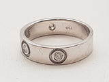 0.12 Cttw Natural Diamonds 18k White Gold 4.1g Band Ring Size 5.25 Do0426wxzde