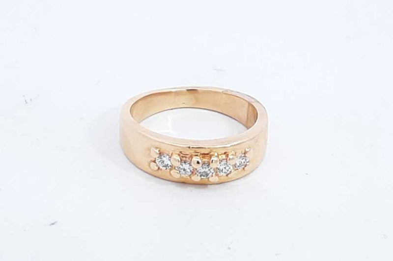 Approx. 0.15ctw Diamond Ring In 14k Yellow Gold 5.8 Grams Size 6.5 Eb0824orxdu