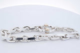 Tiffany & Co. Makers Sterling Silver Link 18k Bracelet 57.7g 9 Inch Eb0626rxzde