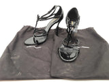 Saint Laurent Ysl Cassandra Black Patent Leather Heels Size Eu 36.5 Do0826lrxde