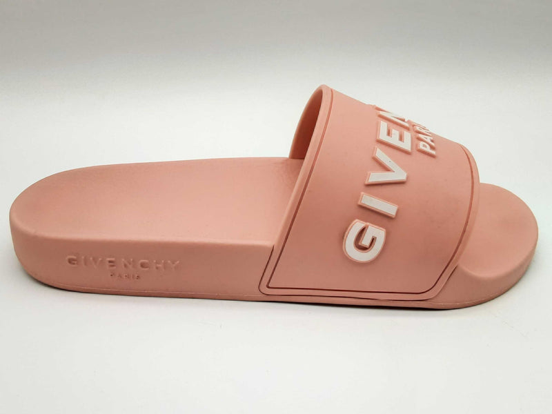 Givenchy Logo Pink Pool Rubber Slides Size Eu 38 Do0125lxzde