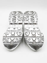 Dolce & Gabbana Daymaster Sneakers In White & Silver Leather Size Eu 39 Fw1025