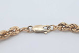 18k Yellow Gold Rope Chain Necklace With 14k Clasp 21.6 Grams 25 In Eb0326lrrxsa