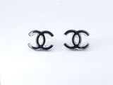 Chanel 2009 Coco Mark Lucite And Silver-tone Cc Logo Stud Earrings Fw0326lwxdu