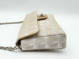 Chanel Travel Line East West Beige & White Flap Shoulder Bag Fw1224crxdu