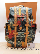 Louis Vuitton Christopher Surfing Navy Blue Ocean Monogram Backpack Do0126opxzde