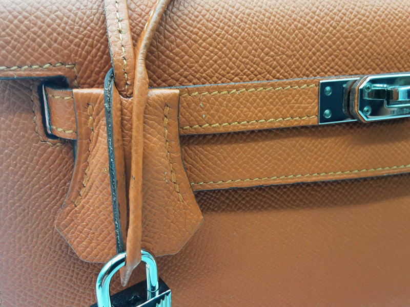 Hermes Kelly 25 Capucine Orange Epsom Palladium Shoulder Bag Do0723oxzxzde