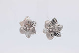 18k White Gold Flower Stud Earrings 3.8 Grams Eb1025lcxsa