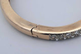 4.84cttw Diamond 14k Yellow Gold Hinged Bangle Bracelet 30.5 Grams Eb0326orxzdu