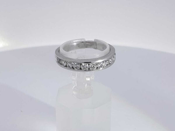 0.55 Cttw Diamond 10k White Gold Wedding Band Size 7.5 Aa1025lcrsa