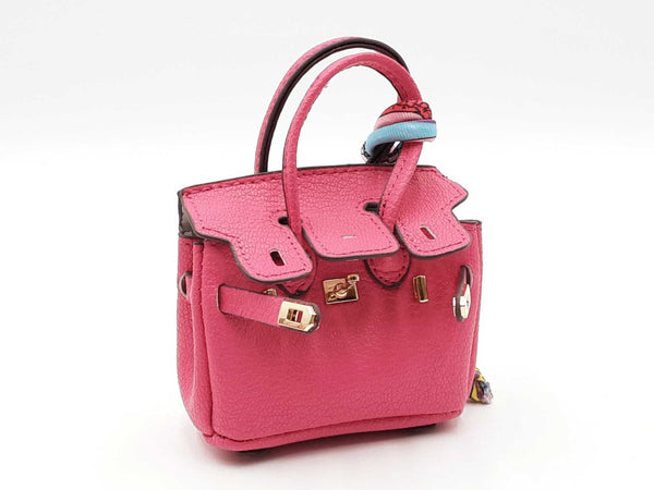 Mini Exquisite Bag Charm In Fucshia Fw0825idu