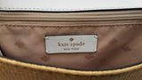 Kate Spade Robyn Chain Saddle Bag In White Leather & Raffia Fw0825wxdu