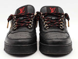 Louis Vuitton Calfskin Leather Eyelet Trim Trainer Lv Size 5 Black Aa0926lrzsa