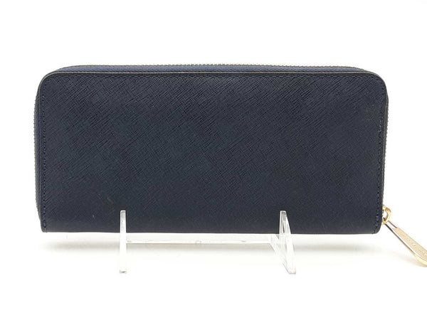 Michael Kors Jet Set Travel Zip Around Blue Wallet Aa0425lrsa