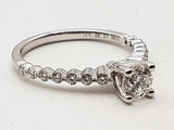 0.61 Cttw Natural Diamonds 18k White Gold Ring 2.5g Size 6.5 Do0625wrxde