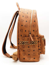 Mcm Stark Side Studs Backpack In Viestos Cognac Eb0924oxzsa