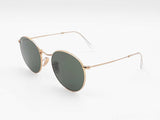 Ray-ban Arista Gold-tone Round Sunglasses With Green Lenses Fw1026ixdu