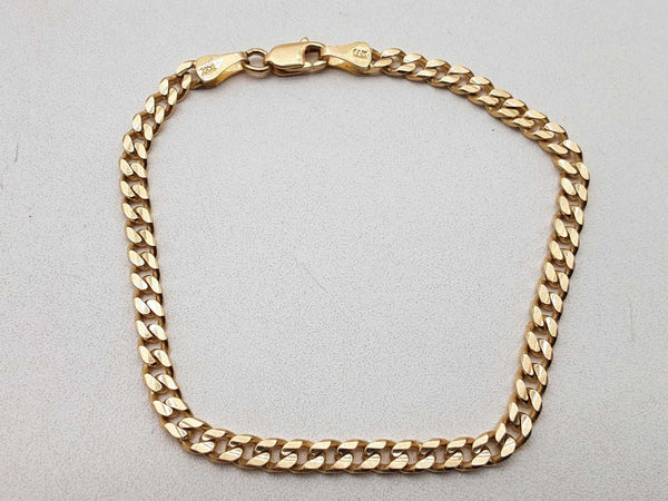 14k Yellow Gold 8.8g Curb Chain Bracelet 7.5 In Do1224pirde