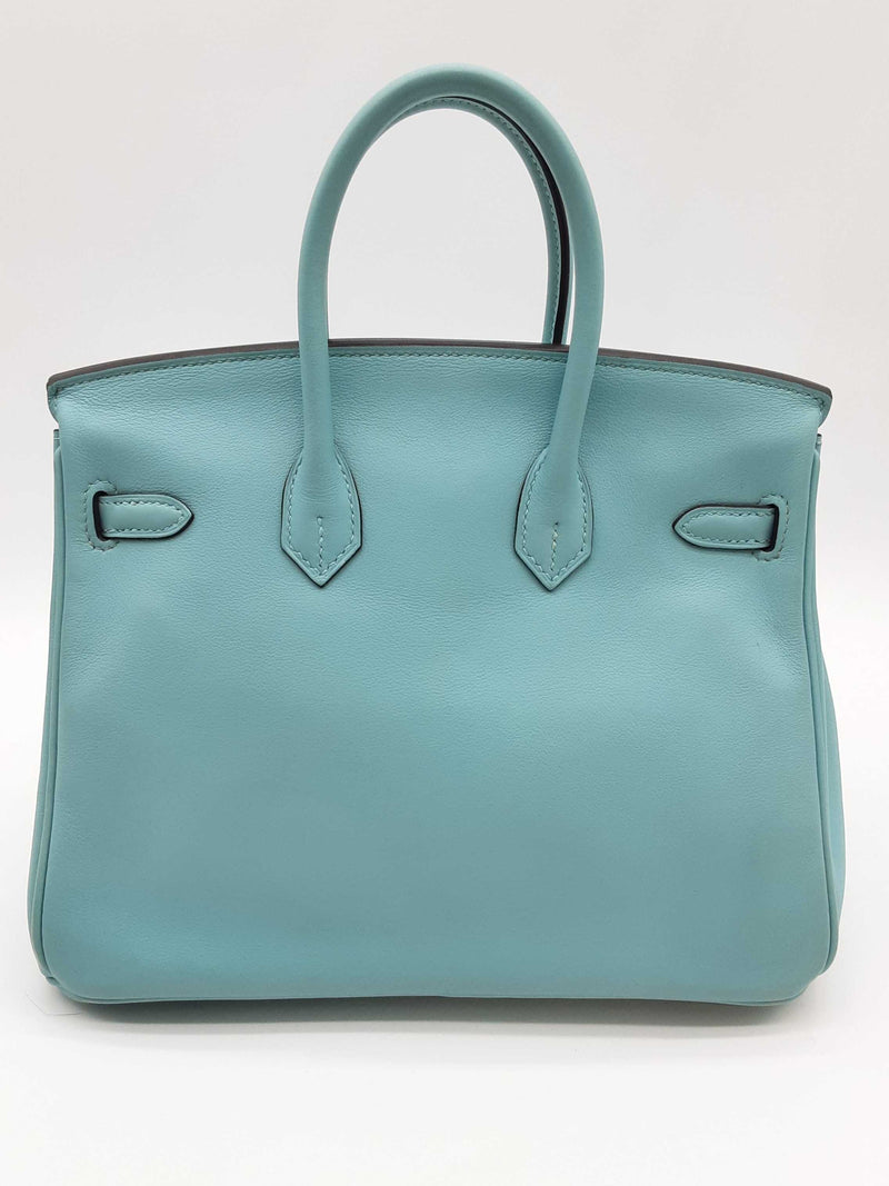 Hermes Birkin 25 Lagon Teal Swift Leather Gold Handbag Do0325lrrxzde
