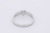 Diamond Criss Cross Heart Ring In 14k White Gold 2.9 Grams Size 7.5 Eb0326lcrsa
