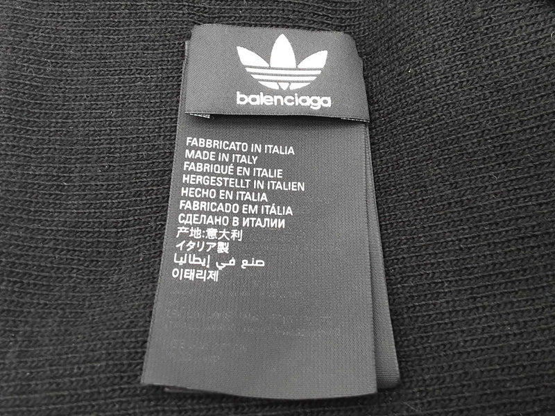 Balenciaga X Adidas Logo Black Knitted Beanie Do1025lrxde