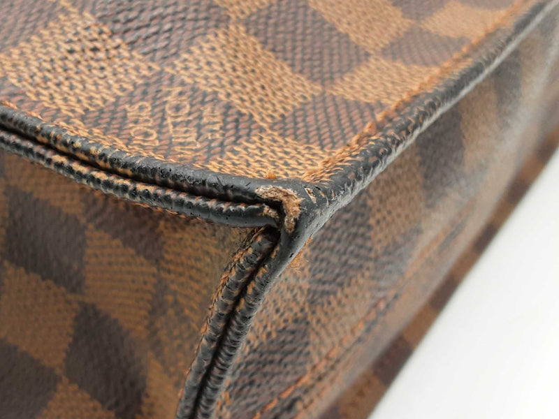 Louis Vuitton Sac Plat Damier Ebene Coated Canvas Tote Bag Fw0125ccxsa