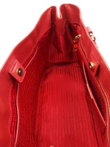 Prada Red Saffiano Leather Tote Bag Eb0526clrsa