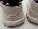 Alexander Mcqueen Tread Slick Spikes Black Leather Sneakers Size 42 Eb0626crde