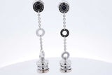 Bvlgari 18k White Gold B.zero 1 Drop Stud Dangle Earrings 10.6 Grams Eb0725exzde