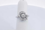 Approx. 0.44ctw Diamond Ring In 14k White Gold 4.1 Grams Size 5.5 Eb1224oorsa