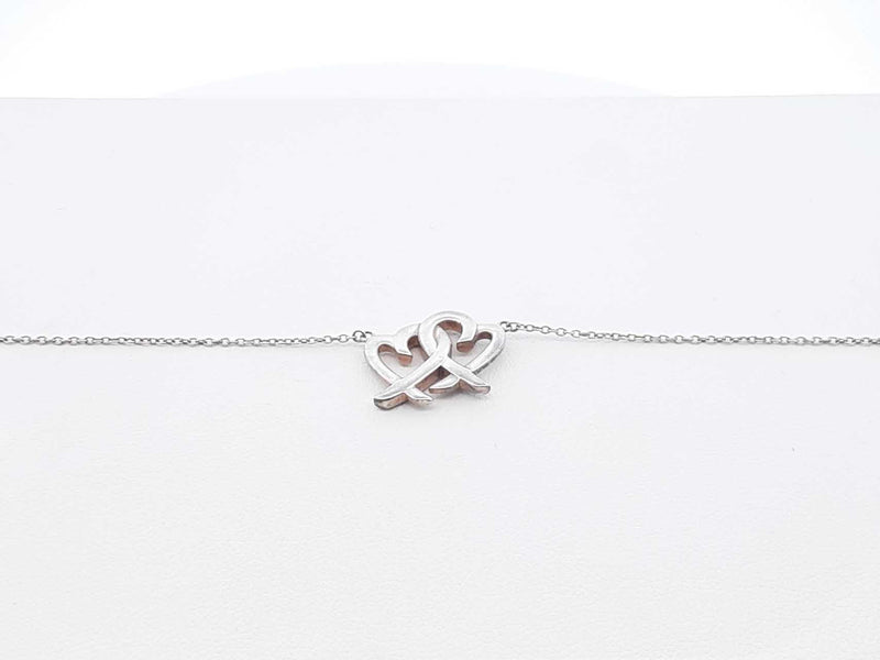 Tiffany & Co. Paloma Picasso Loving Hearts Silver Necklace 18 Inch Fw0725rzdu