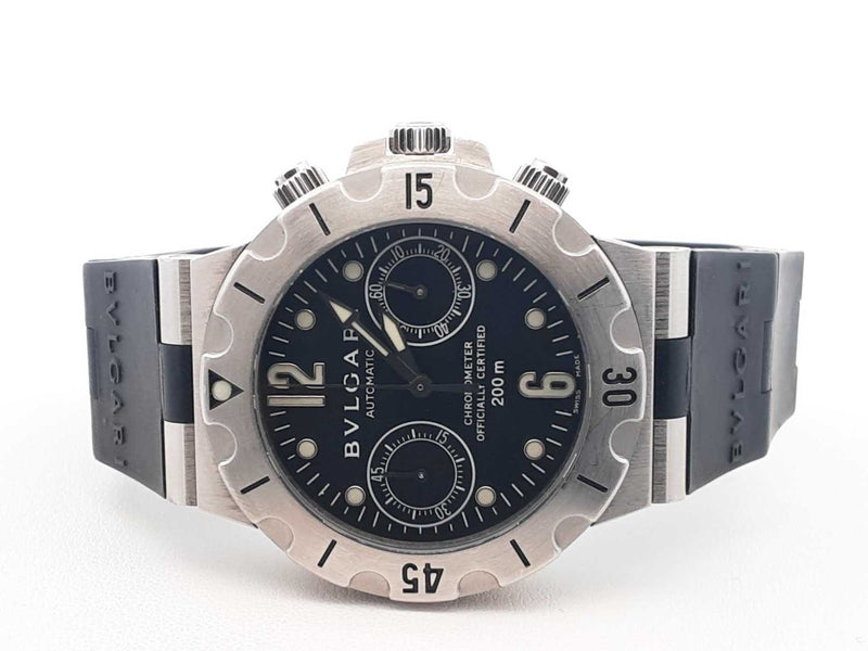 Bvlgari Diagono Scuba Chronograph Stainless Steel 38mm Watch Fw0525lwordu