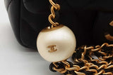 Chanel Mini Quilted Black Leather Pearl Crush Square Flap Bag Eb1225prxzde