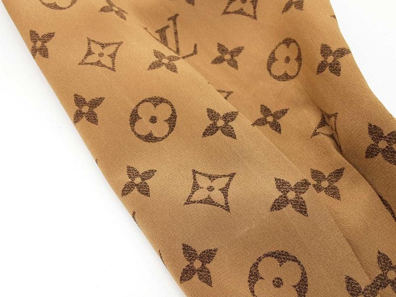 Louis Vuitton Brown Giant Reverse Monogram Silk Button Up Shirt Do0425pxzde