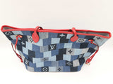 Louis Vuitton Blue Patchwork Denim Neverfull Mm Tote Bag Sd0626oorrdu