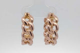 18k Yellow Gold Cuban Link Hoop Earrings 2.5 Grams Eb0926oorsa