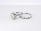 0.70 Cttw Diamond & 14k Gold Double Halo Bridal Set 5.5 Grams Size 5 Fw0326poxdu