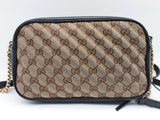 Gucci Gg Tan Canvas Marmont Matelasse Diagonal Quilted Crossbody Bag Do1024wxzde