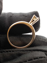 0.29 Ctw Diamond & 18k Yellow Gold Solitaire Engagement Ring 4.8 Grams Size 6.25 Fw0726izxdu