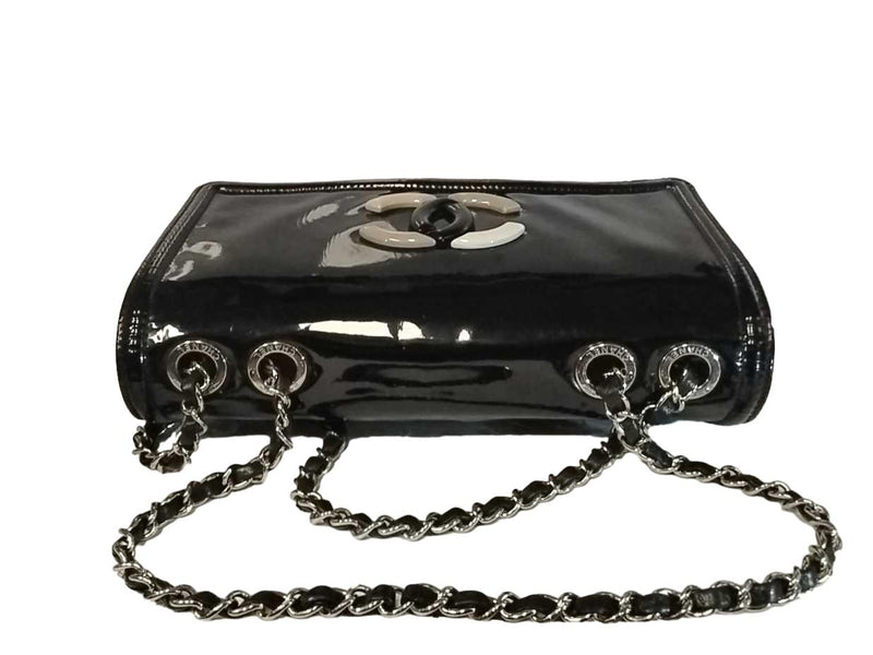 Chanel Lipstick Flap Black Patent Shw Black / Handbag Jg1025l0crmia