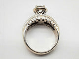 Approx. 3.0 Ctw Diamonds 14k White Gold 12.3g Ring Size 8.5 Do0724owxzde