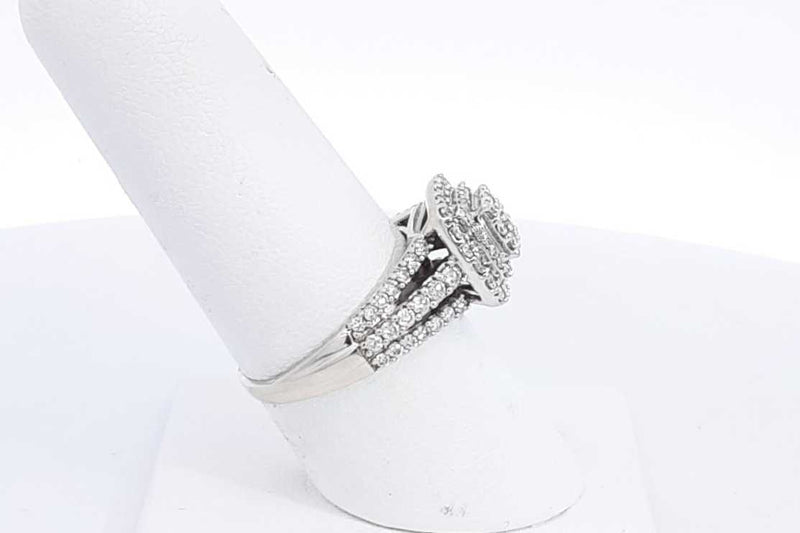 Approx. 2.04ctw Diamond Ring In 10k White Gold 3.5 Grams Size 8 Eb0824wrxsa