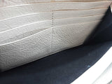 Balenciaga Le City White Crinkled Leather Zippy Long Wallet Do0926rxde